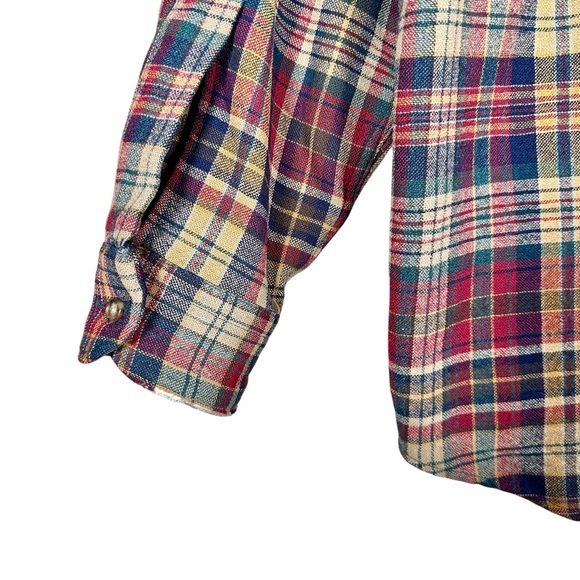 PENDLETON Vintage Plaid Virgin Wool Flannel - Picture 4 of 9